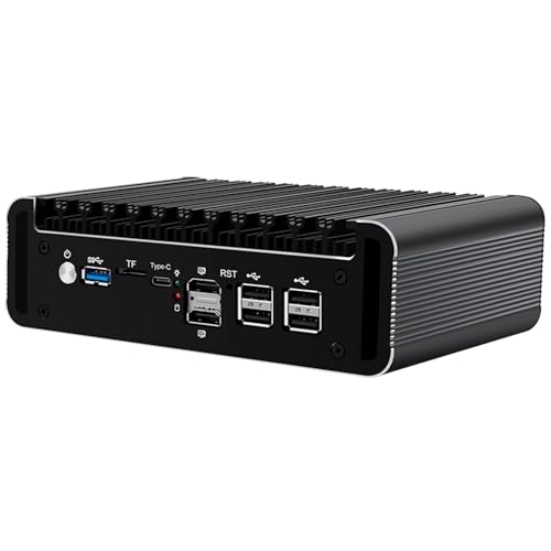 Image of 6 Port Firewall Micro Appliance, Fanless Firewall Mini PC Intel N150 Quad Core, DDR5 RAM, VPN, Router PC, AES-NI, 6 Intel 2.5GbE I226-V LAN, Barebone