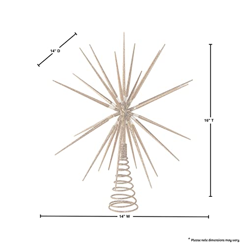 Árbol plegable dorado de 16 pulgadas elegante para decoración navideña 5