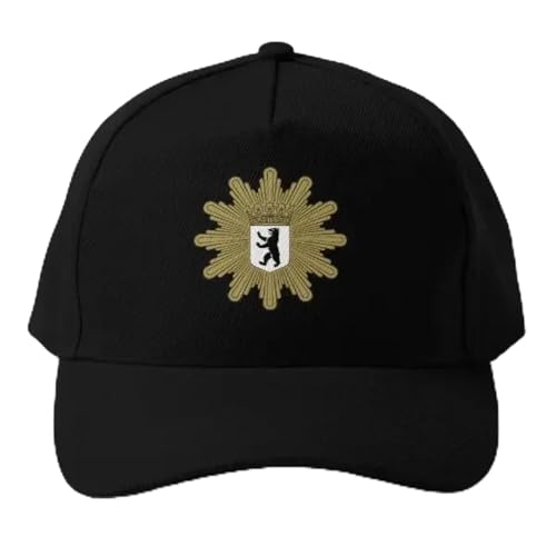 Casquette de baseball Polizei Berlin noire idéale pour le camping et le sport