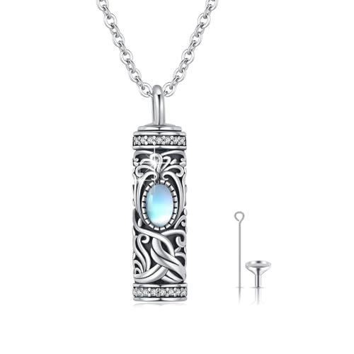 Collier urne pour cendres en argent sterling avec pendentif arbre de vie