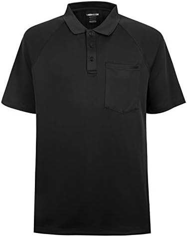 Men's Short Sleeve Moisture Wicking Performance Golf Polo Shirt, Side Blocked, Tall Sizes: M-7XL