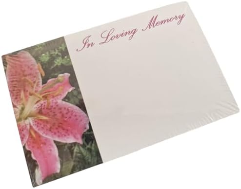Single Red Rose Funeral Floral Message Cards (Large - View #11