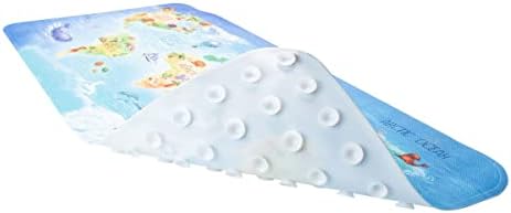 BOPPIE Bathtub Mat Shower Mats - Cartoon Non-Slip Bathroom Bathtub Bath Mat for Tub Anti-Slip Shower Mats for Floor Machine Washable Bathroom Mats 35.4 x15.74In(90X40CM) (World Map)