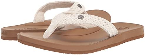 FLOJOS Women's Gleam Sandal, White/TAN, 8 | Image 6