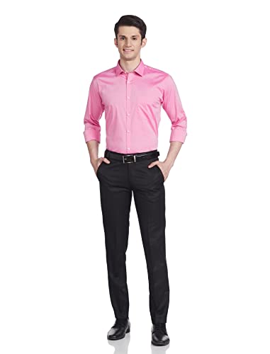 Image of Park Avenue Men's Full Sleeve Slim Fit Medium Green Formal Shirt