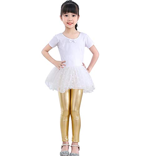 Kids Toddler Girls Faux Leather Pants Shiny Strech Leggings Tights4