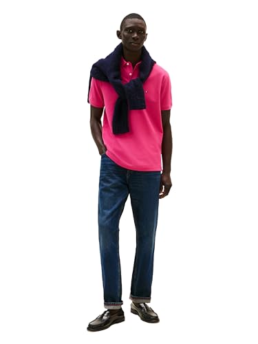 Image of Tommy Hilfiger Men's Short Sleeve Polo Shirts in Classic Fit with Stretch and Organic Pique Cotton