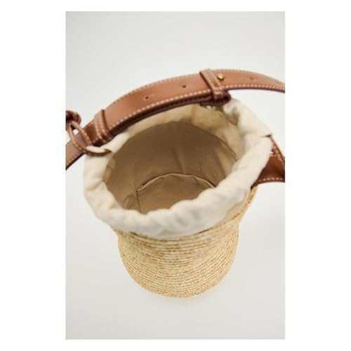 Gourd Shoulder Grass Woven Bag, Fashionable Portable Straw Handmade Vacation Style Beach Versatile Women's Bag4