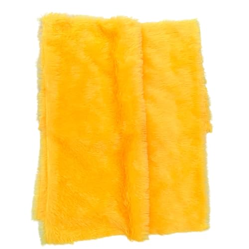 Image of Quago Fur Fabric Unstitched Super Soft Cloth for Baby Photoshoot, Soft Toys Making, Art and Craft, Dress Material, Decoration etc. (1 Mtr, 60 Inch Pana) (Yellow)