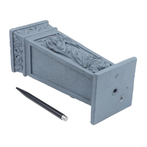 Jarrón de resina para cementerio con estaca para decoración de tumbas, elegante soporte de flores conmemorativas de ángel con agujero de drenaje, anclaje estable para el suelo para jardín al aire