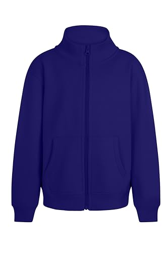 Sweat pour enfant zippé facile à enfiler bleu roi 9-11 ans