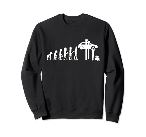 Evolution Auto Mechanic Garage Lifting Platform Auto Shop Sweatshirt
