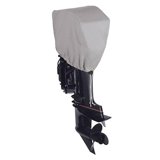 SHINE Tec universale copertura motore fuoribordo motore - impermeabile barca a motore di grigio, 50-115HP