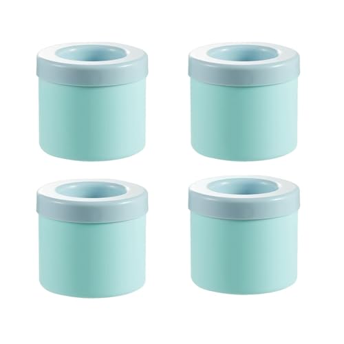 Molde cilíndrico de silicona para cubitos de hielo azul 4 piezas miniatura 1