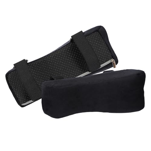 Housse accoudoir chaise de bureau PATIKIL en mousse à mémoire de forme lavable noire 25x10cm - 2
