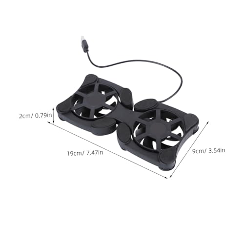 Base enfriadora portátil plegable para laptop USB negra miniatura 2