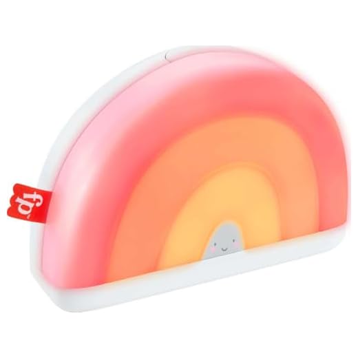 Fisher-Price Arcoíris calmante Juguete con luces cálidas y sonidos relajantes, ayuda para conciliar el sueño, regalo para bebé recién nacido (Mattel HGB91)