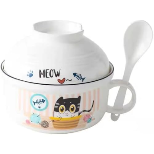 PANJIEの個人用ご飯茶碗、ケータリング弁当箱、二重弁当箱、セラミック製のファーストフードカップ、蓋付きの電子レンジ用ご飯茶碗 (C)