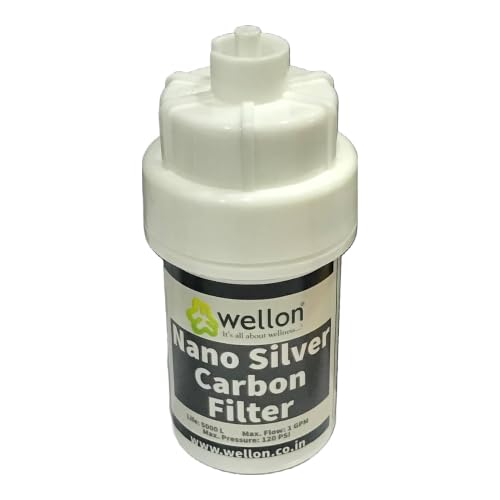 WELLON Nano-Silver Activated Carbon Filter For Remove Bacteria and Fungus For All kind Of Water Purifier Systems (4 IN)