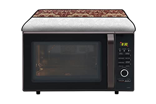 Image of Stylista Microwave Oven Cover for IFB 17 L Solo 17PM-MEC2B Floral Pattern Beige
