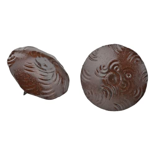 25 Pack 1.25 Inch Large Round Head Clavos Decorative Nails – Sealed Rusted – Rustic Round Fasteners for Farmhouse Shutter, Faux Wood Beams, Barn Door, Shutters, and Gates – Ornamental Wood Accent