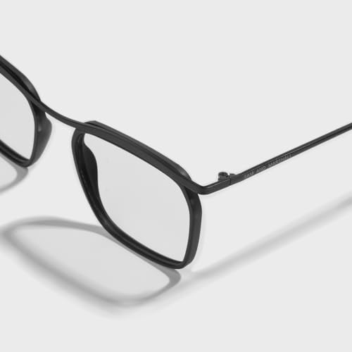 Image of SAM AND MARSHALL CHARLIE Eyeglasses - Light Weight Blu-Cut Computer Glasses With Tinted Metal Frames - Prescription Friendly Rectangle Shape for Men & Women