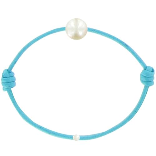 LES POULETTES BIJOUX - Bracelet La Perle de Culture Blanche des Poulettes - Classics - Turquoise