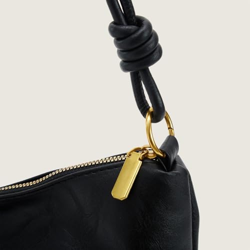 Image of Aoekaff Shoulder Bag for Women,Small Shoulder Purses Crossbody Hobo HandBags with Adjustable Strap (Black)
