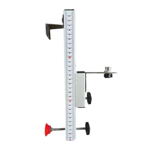 Soporte de Pared para Nivel Láser, 30 cm (12 pulgadas), Universal con Escala, Ajustable Superior/Inferior, Aleación de Aluminio y Acero Inoxidable
