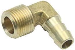 LTWFITTING 90 Degree Elbow Brass Barb Fitting 3/8 ID Hose x 3/8-Inch Male NPT Fuel Boat Water(Pack of 30)