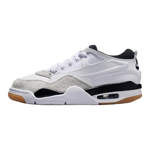 Air Jordan 4 RM Big Kids' Shoes (White/Neutral Grey/Gum Medium Brown/Black)