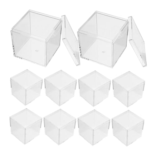 Mipcase 10���� �z���W���P�[�X �����ȃf�B�X�v���C�{�b�N�X �W�{�ۊǔ� 5.5cm �����`�v���P�[�X �A���W�{ �T���v�����[ �����[�p ���� �� �R���N�V���� �N���A�{�b�N�X