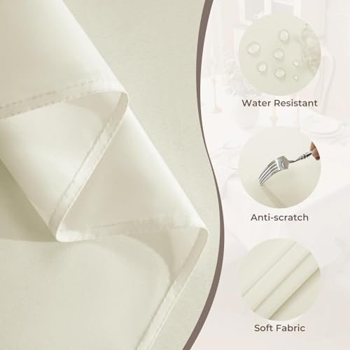 Nappe ronde imperméable lavable polyester résistante aux taches 122 cm - 8