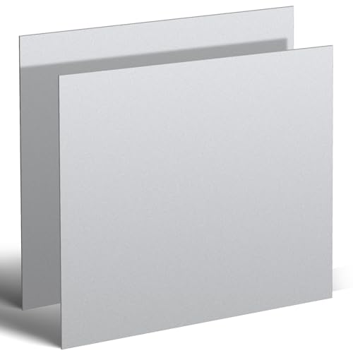 Hicarer 2 Pcs Mild Steel Sheet Cold Rolled 18 Gauge Metal Plate Weldable Metal Sheets for Professional Industrial DIY Use, Clean Surface Easy to Weld (12'' X 12'')