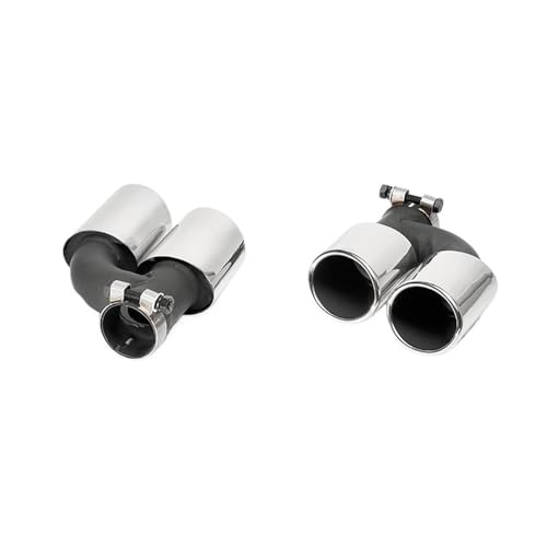 Embout d'échappement voiture en acier inoxydable pour Audi A4 A5 A6 A7 2 pièces 58mm