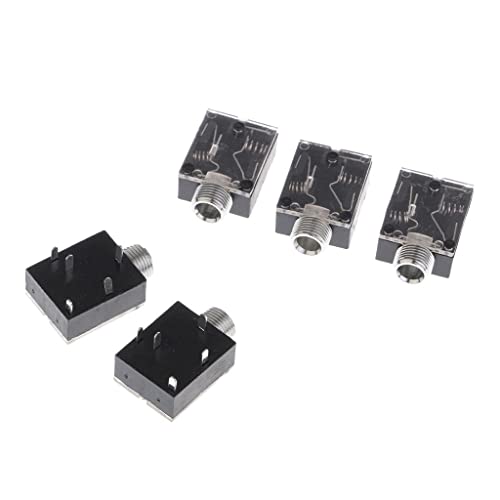 Image of 5Pcs Plastic PCB Mount 5-Pin Stereo 3.5mm Socket Audio Connector