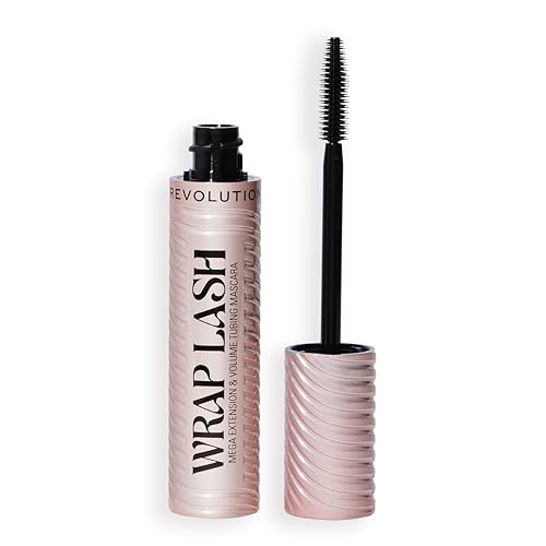 Revolution, Wrap Lash Tubing Mascara, Wischfest & Wasserfest für Maximale Länge und Volumen, Vegan & Tierversuchsfrei, Schwarz, 8,5 ml