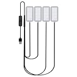 CGEAMDY Car 4 In1 Waterproof LED Strip Atmosphere Lights with USB Port, Footwell Light, Cars Interior Decoration Accessories (Ice Blue) - Image 6