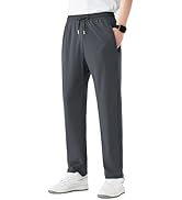 Men's Casual Stretch Pants - 27-28" Inseam (Short), Ripstop Fabric, Straight Fit With Zip Pockets