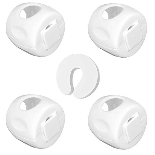 Door Knob Safety Cover for Kids (4 Pack) Baby Safety Door Knob Cover Toddler Door Knob Lock Child Proof Doorknob Cover Baby Proof Door Handle Cover