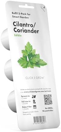 GEMDRUZY Click and Grow Smart Garden Cilantro/Coriander Plant Pods, 3-Pack