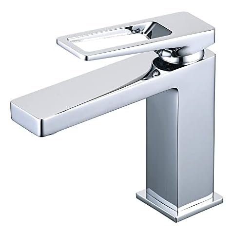 SHUNLI Modern Chrome Bathroom Basin Mixer Tap Cover