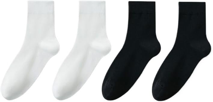 Thin Mesh Socks Sweat-absorbing Middle Cylinder Sockss Solid-color Cotton Socksing