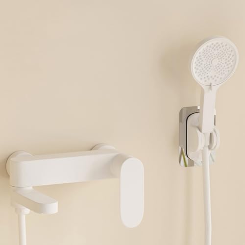 Mitigeur de douche mural anti-calcaire beige pour en finir avec les robinets ternes