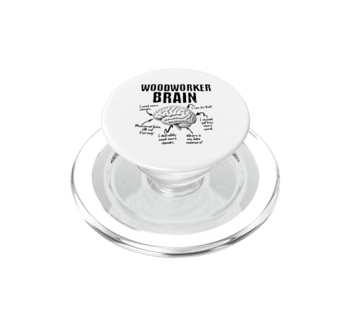 PopSockets PopGrip pour MagSafe Woodworker Brain, un cadeau original pour la Fête des Pères