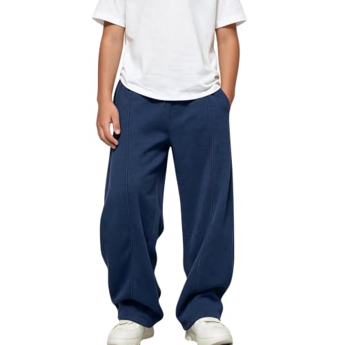 Boys Baggy Sweatpants Casual Fleece Straight Leg Sweat Pants With Pockets - image 1