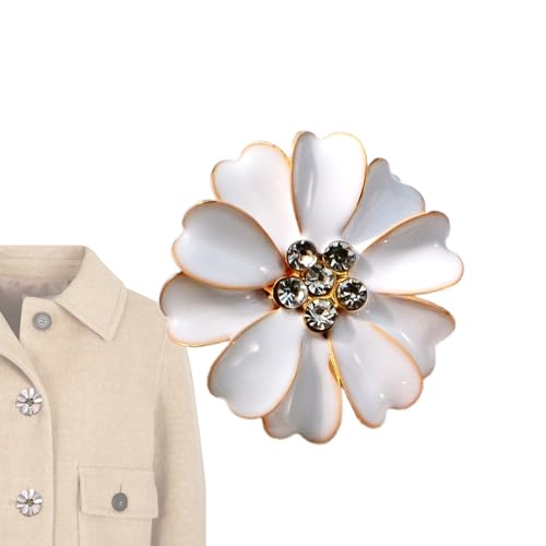 Wezalget Couvercles De Boutons Pour Les Femmes - Décoration en Forme de Fleur - Couvercles De Boutons Pour La,pour Robe Jeans Tissu Blouse Vêtements Habits Chemise