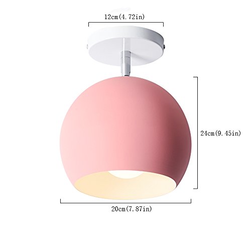 Lámpara de techo rosa E27 ideal para mesas de restaurante 8