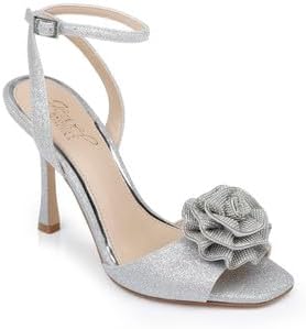 Jewel Badgley Mischka Vida Rosette Peep Stiletto - Image 9