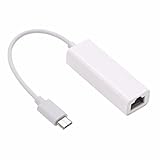 Diyeeni USB-C to Ethernet Adapter, USB 3.1 Type-C to RJ45 100Mbps Ethernet LAN Network Adapter, Charging and Surfing 2 in 1 for PC, Laptop, Tablet, Smartphone